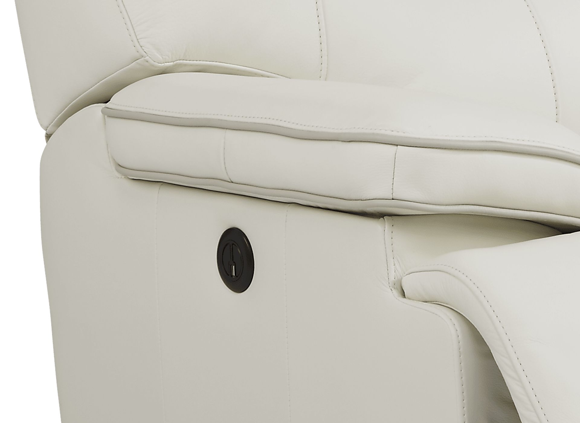 Cindy Crawford Home Caletta Off-White 3 Pc Leather Power Reclining Sectional - Image 4