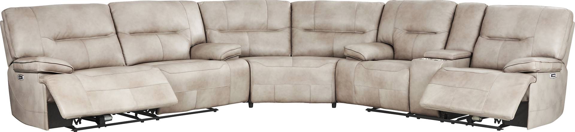 3 pc dual power reclining sectional