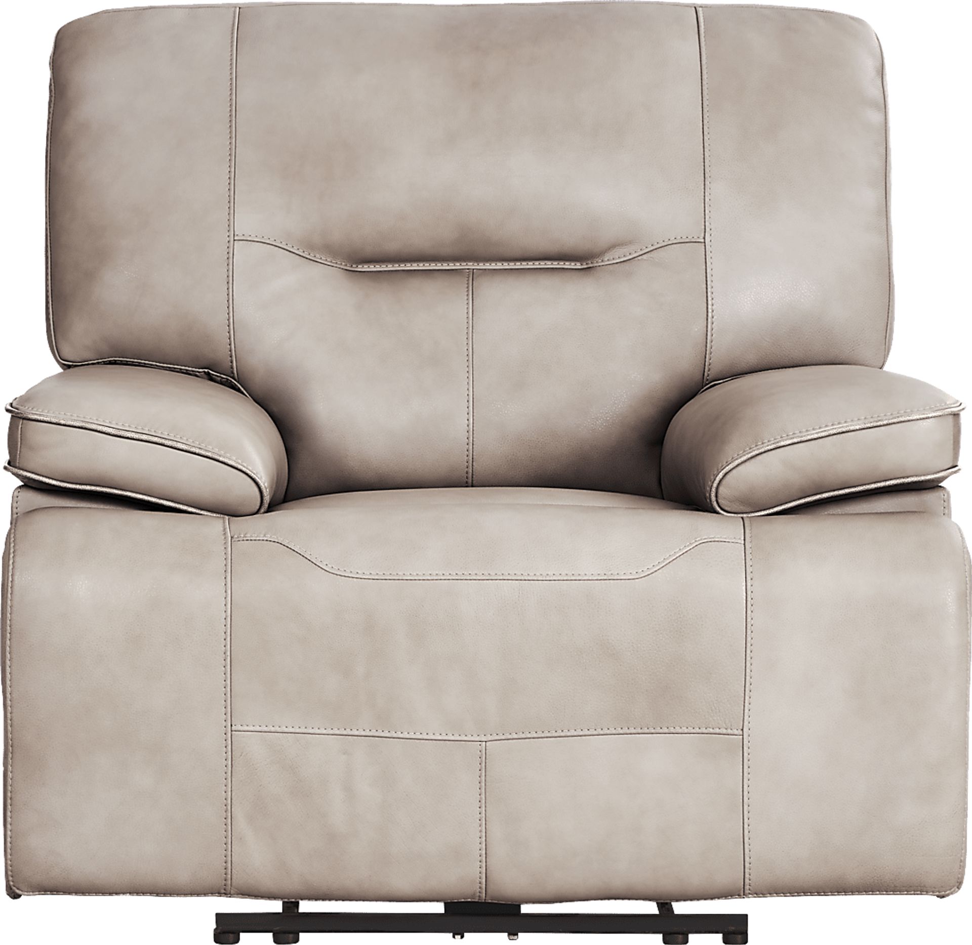 Caletta Way Beige Leather Dual Power Recliner - Image 2