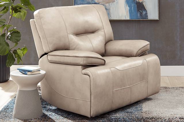 Cindy Crawford Caletta Way 8 Pc Beige Leather Dual Power Cindy Crawford Caletta Way 8 Pc Beige Leather Dual Power