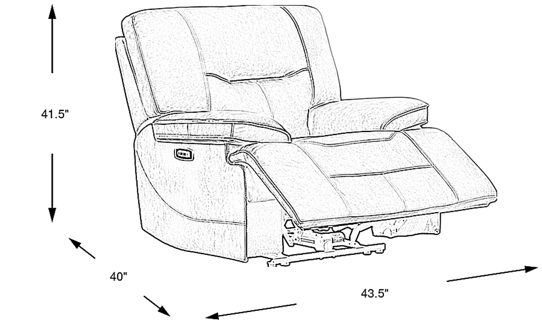 Caletta Way Leather Dual Power Recliner