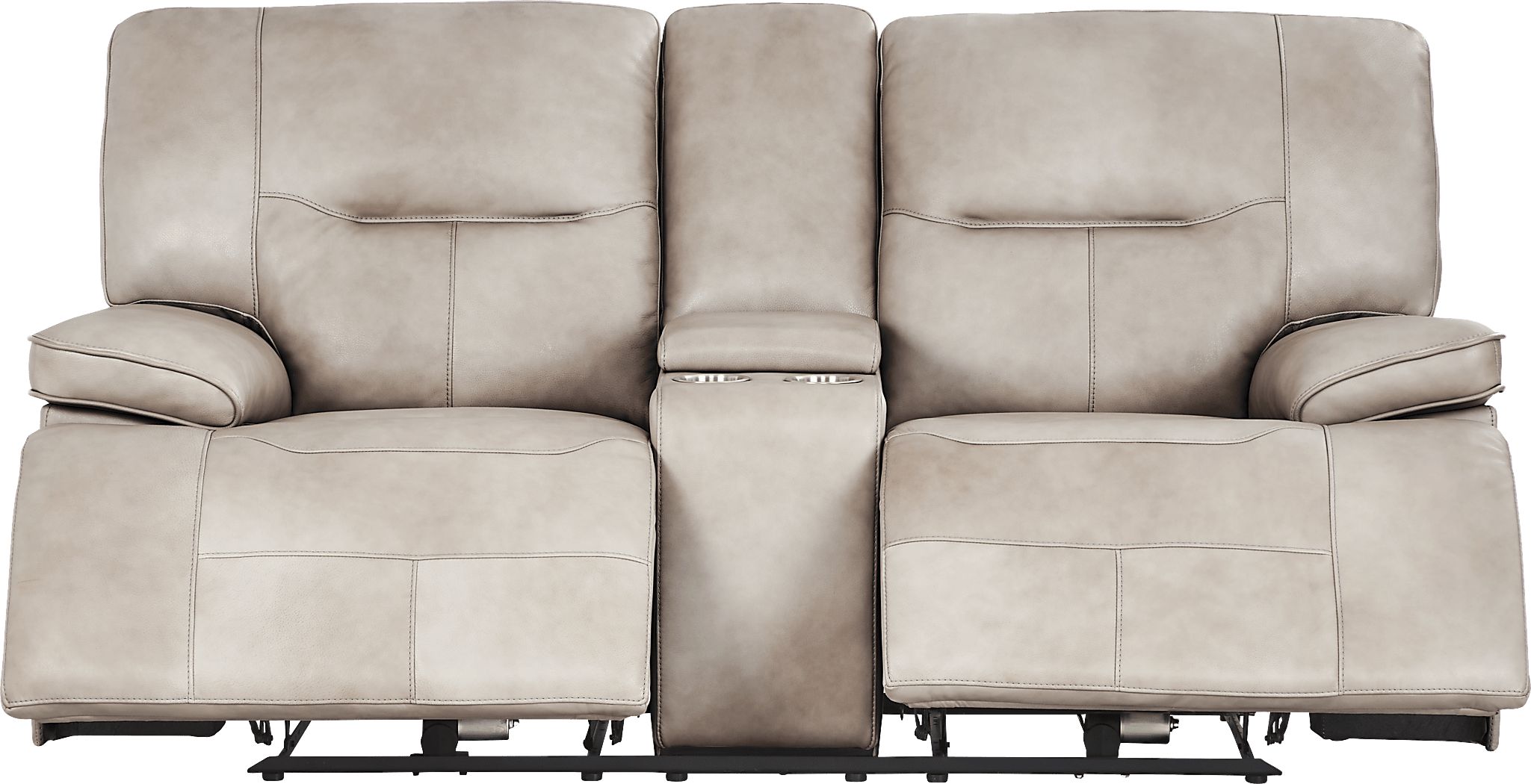 dual power reclining console loveseat