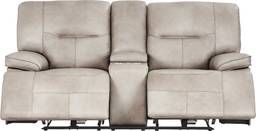 dual power reclining console loveseat