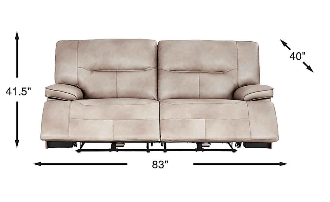 Caletta Way Leather Dual Power Reclining Sofa