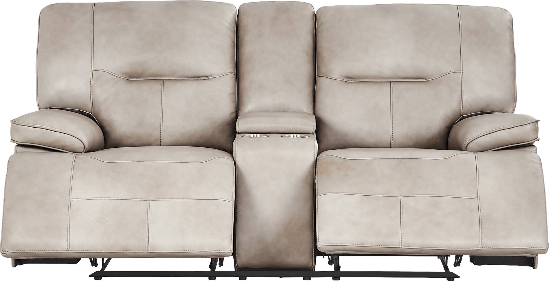reclining console loveseat