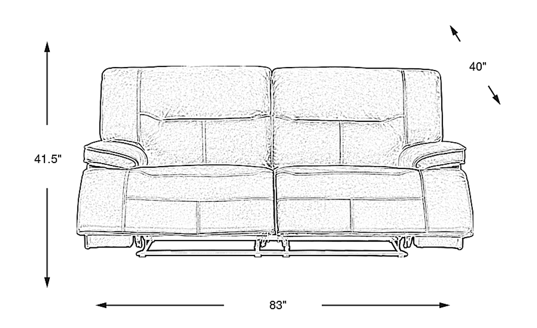 Caletta Way Leather Non-Power Reclining Sofa