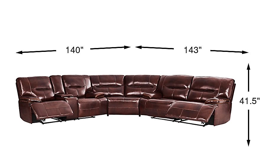 Cindy Crawford Caletta Way Merlot Red Leather 3 Pc Non-Power