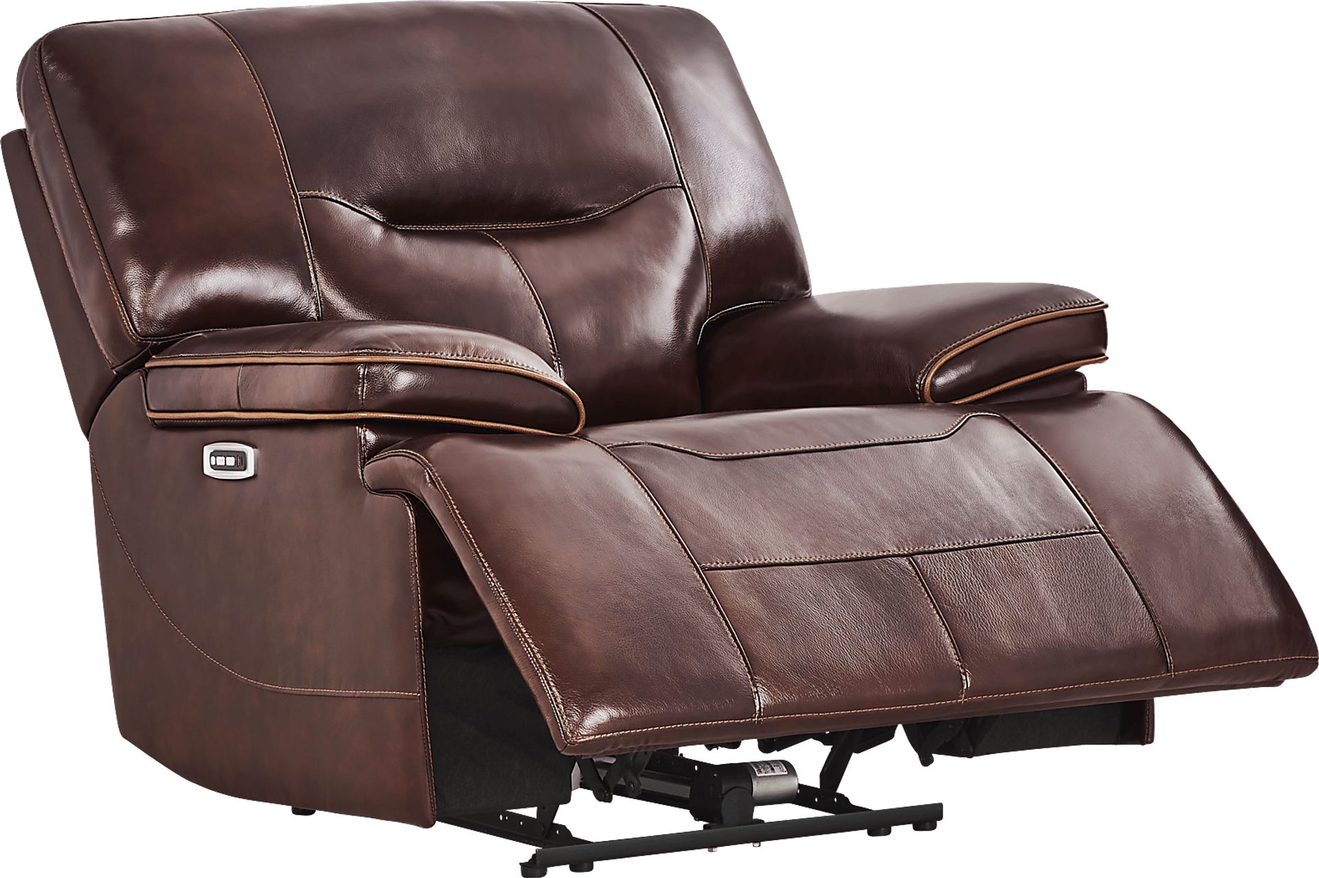 Caletta Way Merlot Leather Dual Power Recliner - Image 1