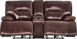 dual power reclining console loveseat