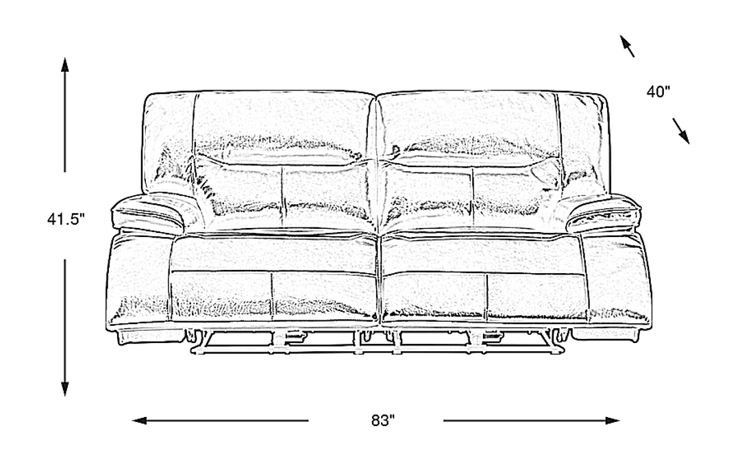 Caletta Way Leather Dual Power Reclining Sofa