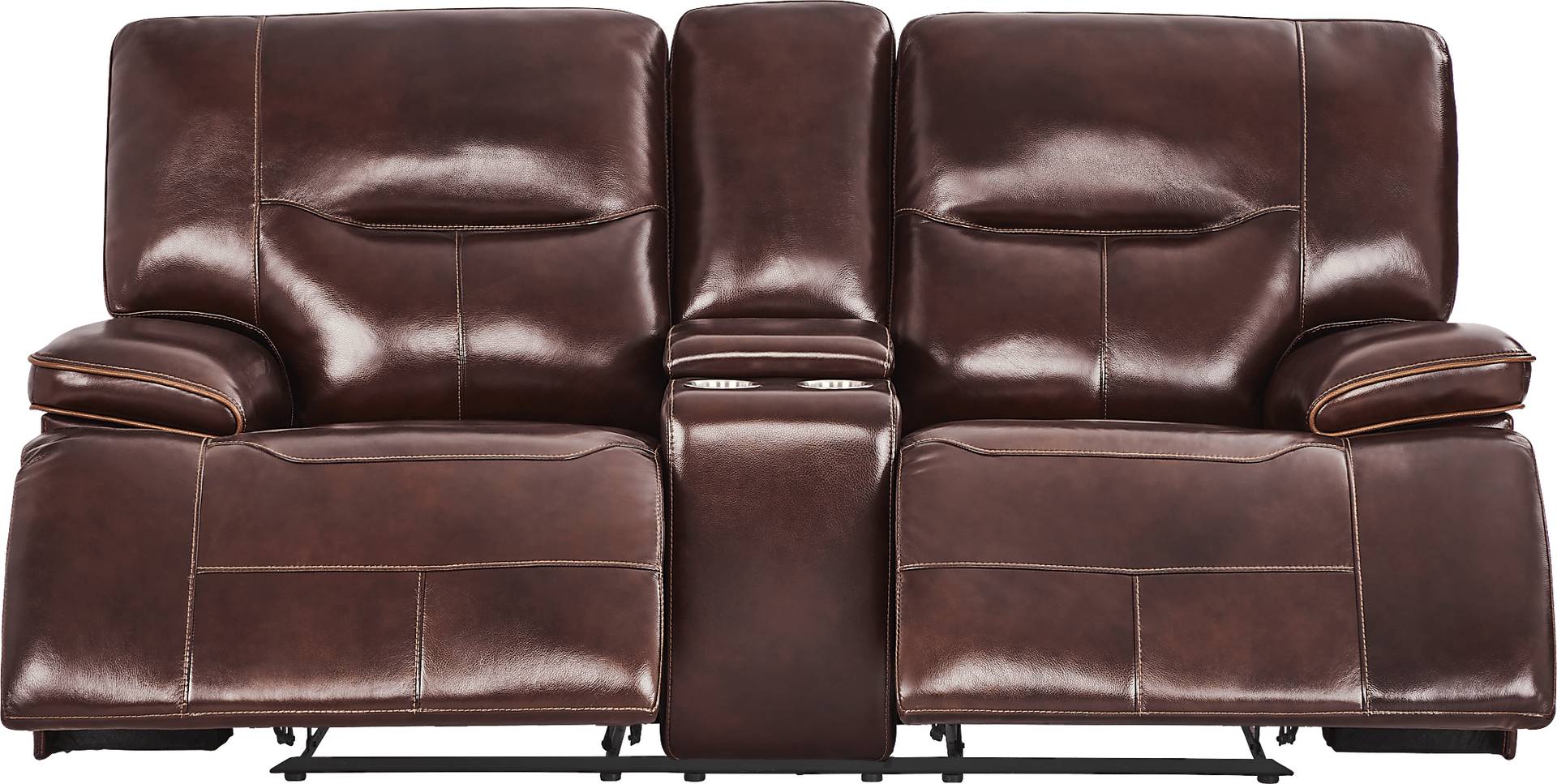 reclining console loveseat