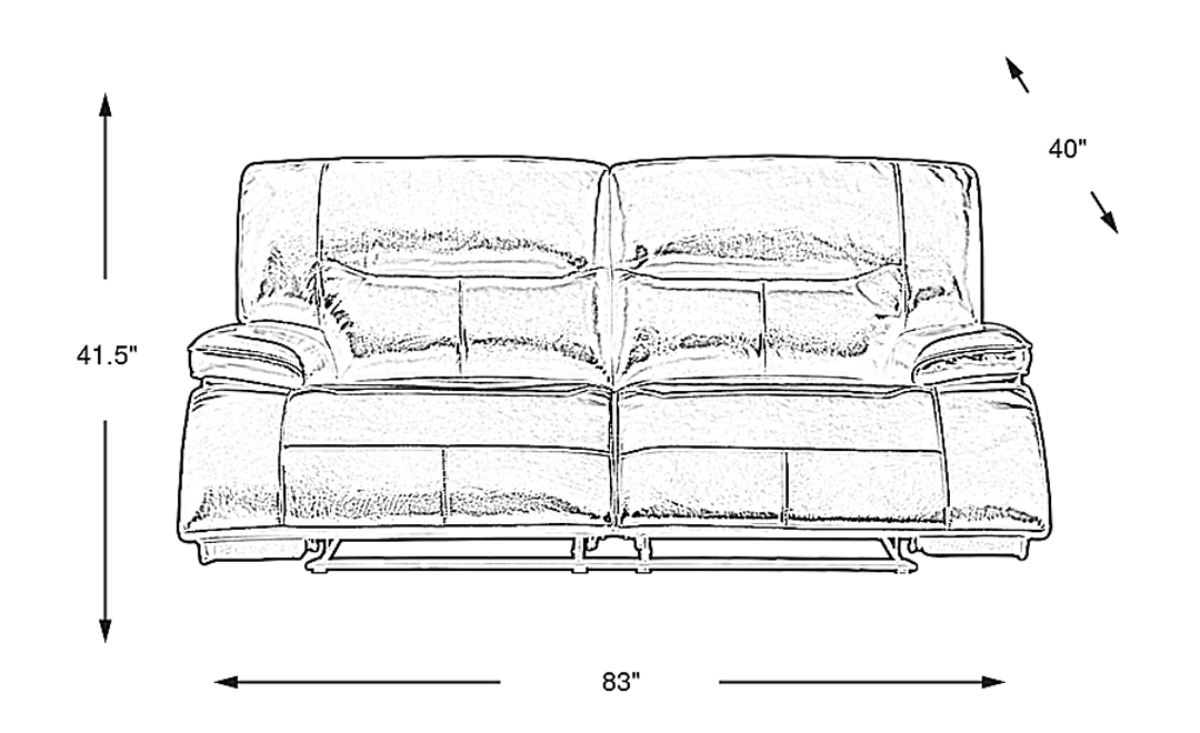 Caletta Way Leather Non-Power Reclining Sofa