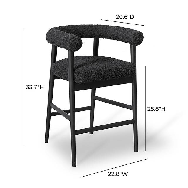 Calewood Black Counter Stool - Thumbnail - Image 6