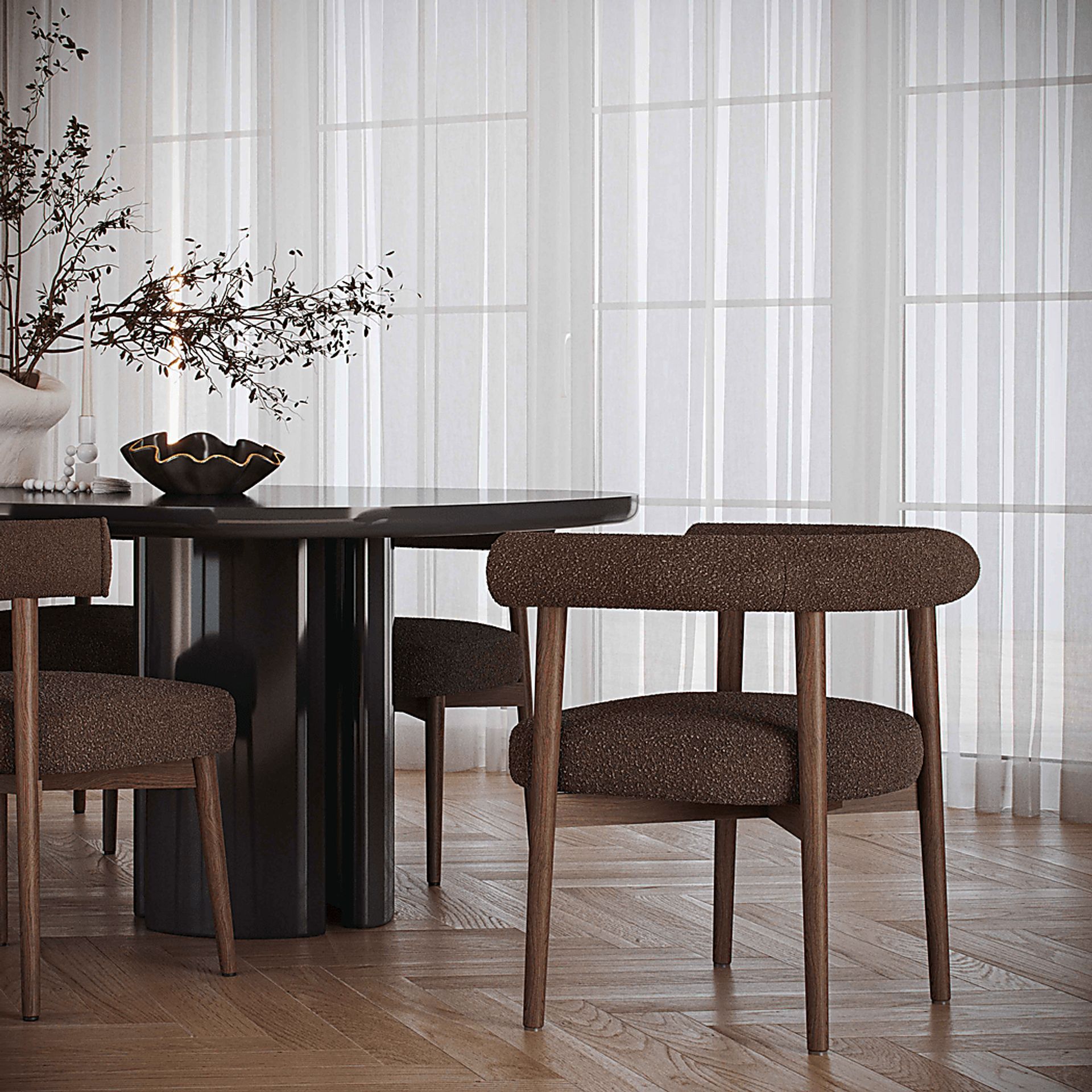 Calewood Dark Brown Arm Chair - Image 2