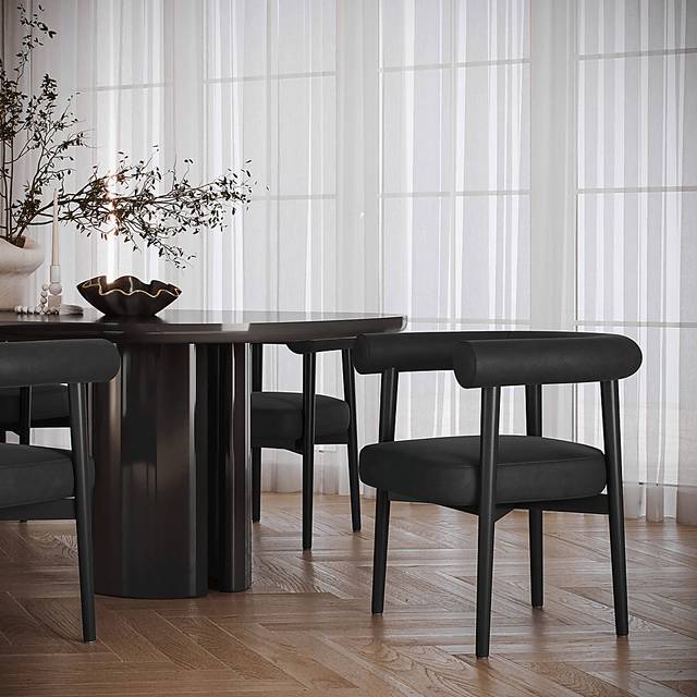 Calewood II Black Arm Chair - Thumbnail - Image 2