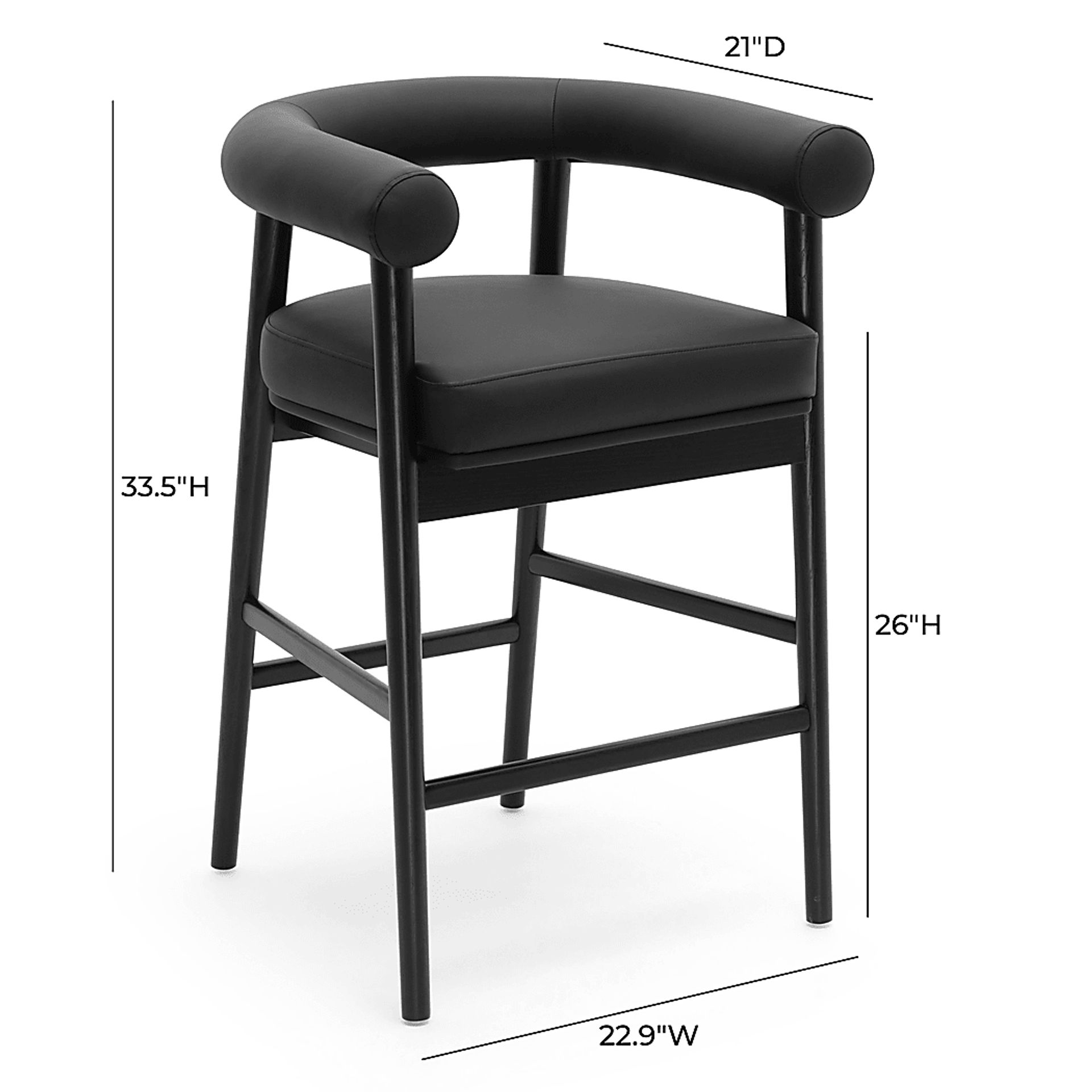 Calewood II Black Counter Height Stool - Image 5