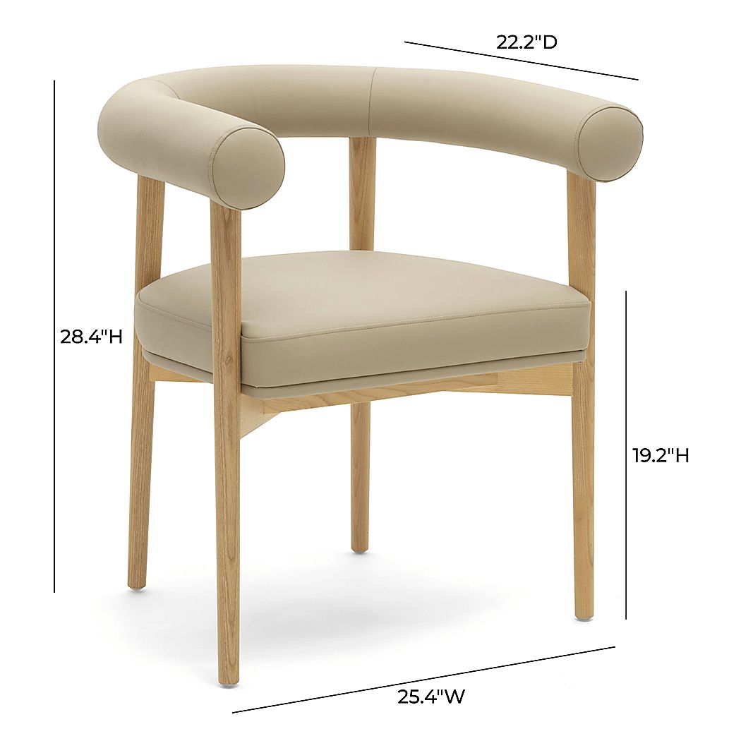 Calewood II Taupe Arm Chair - Thumbnail 5