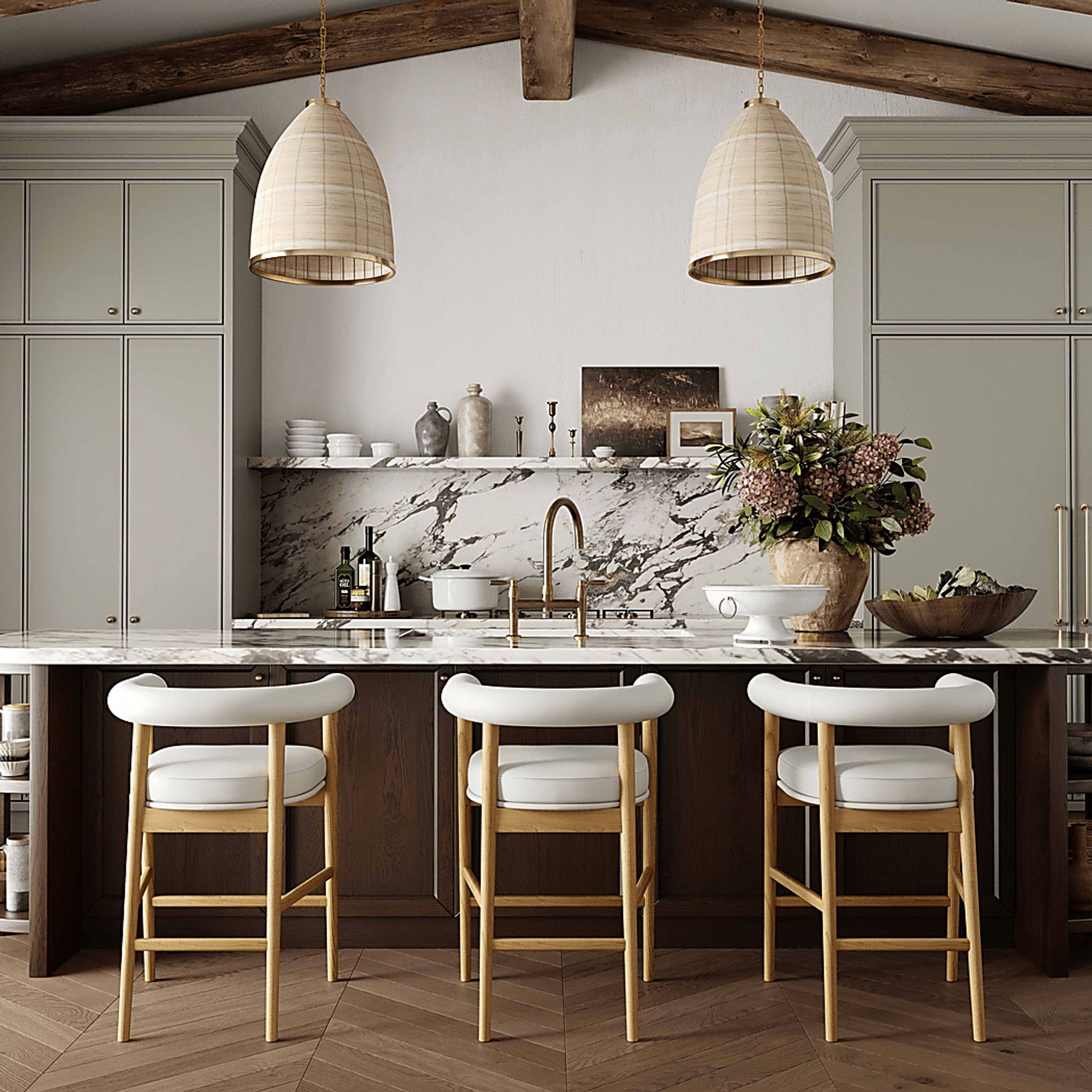 Calewood II White Counter Height Stool - Image 2