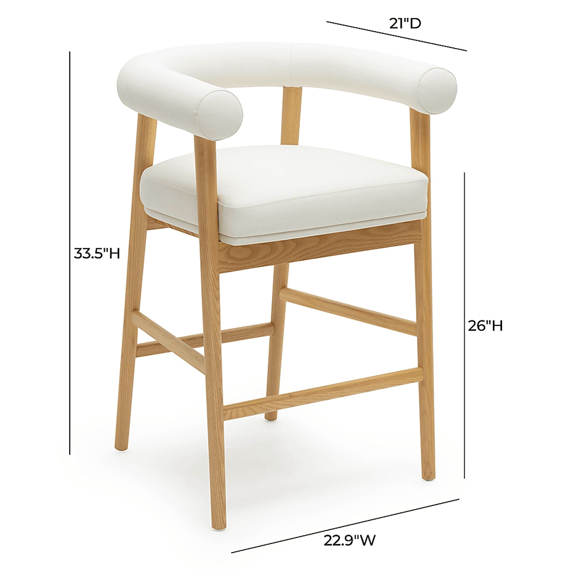 Calewood II White Counter Height Stool - Image 4