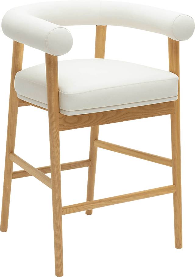 Calewood II White Counter Height Stool - Thumbnail - Image 1