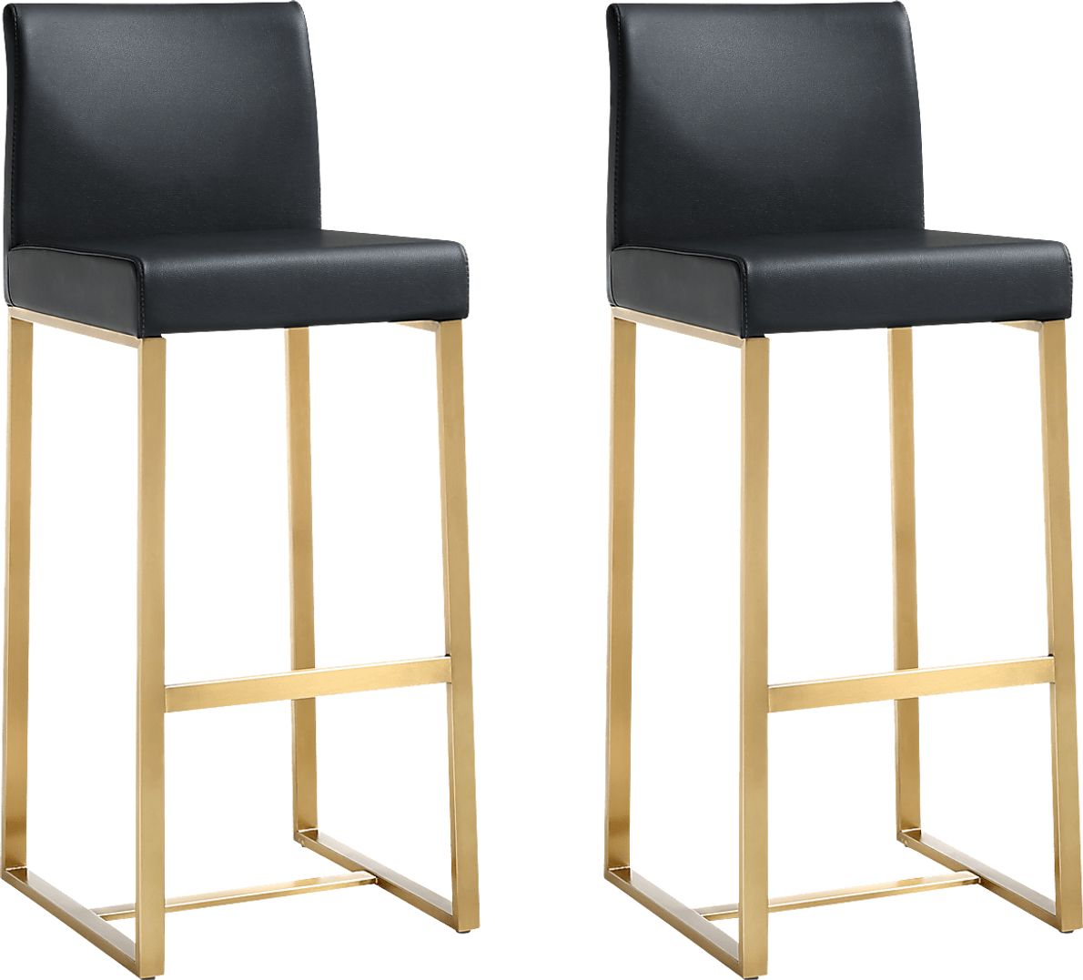 Caliael Black Barstool, Set of 2
