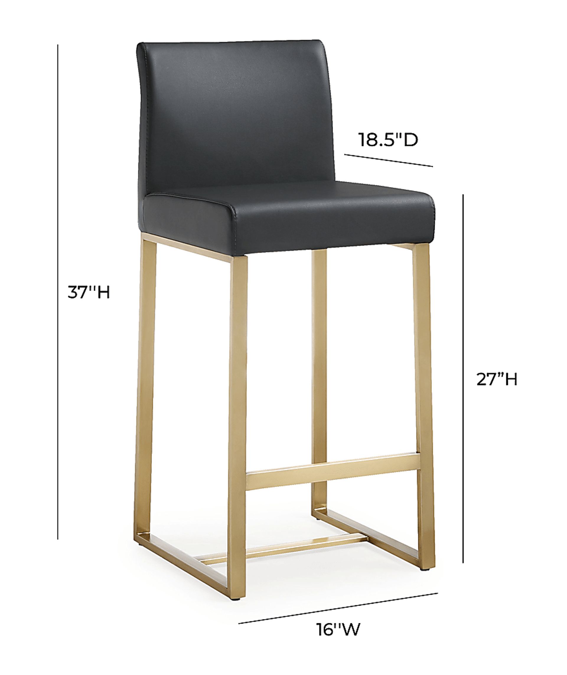Caliael Black Counter Height Stool, Set of 2 - Image 8