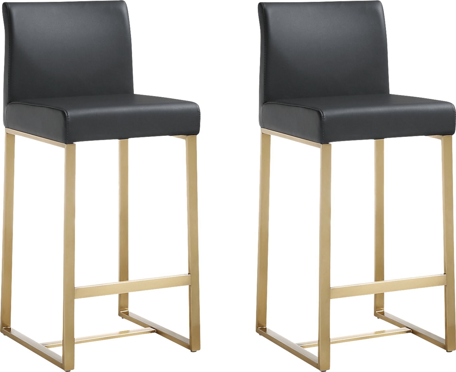 Caliael Black Counter Height Stool, Set of 2 - Image 1
