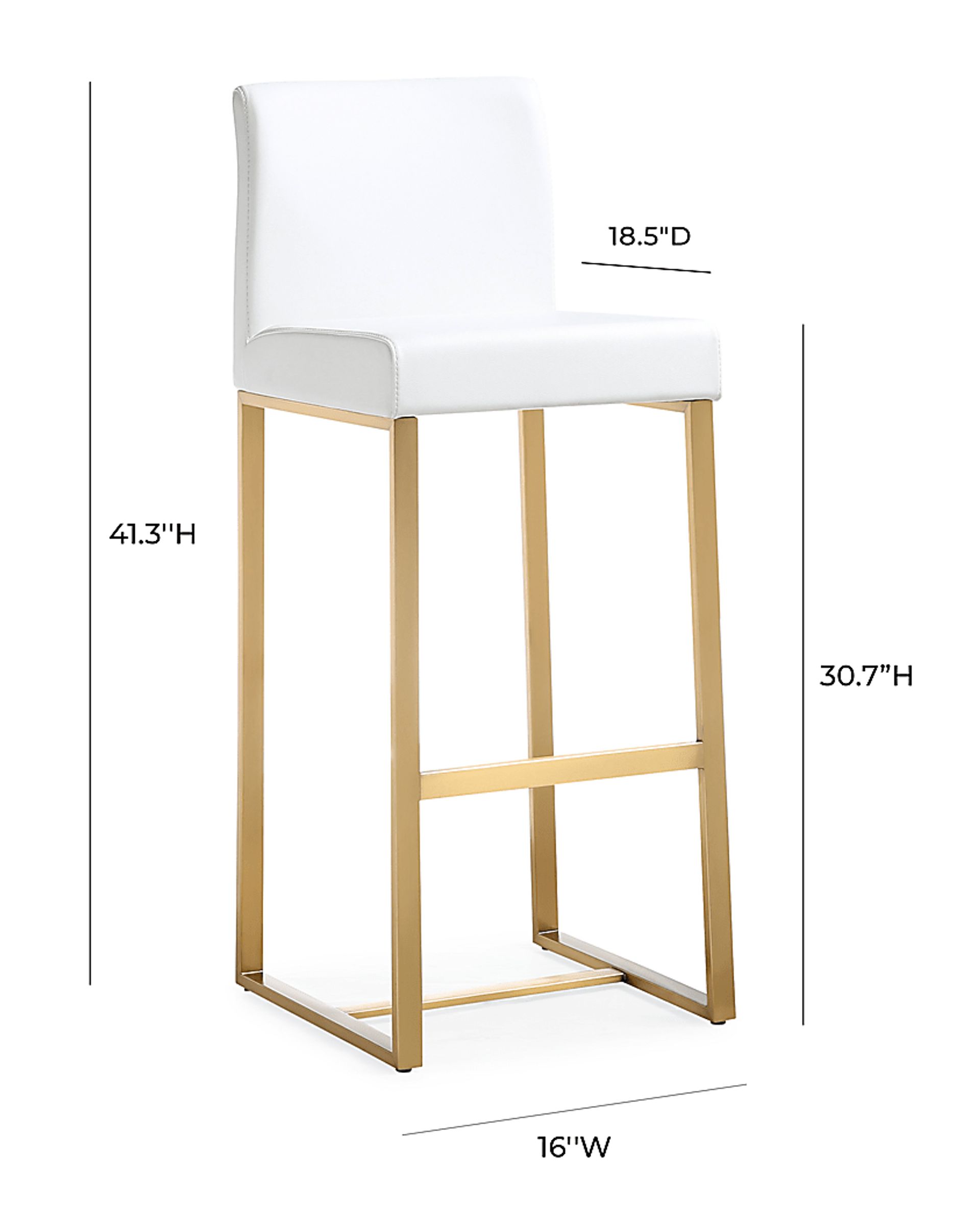 Caliael White Barstool, Set of 2 - Image 8