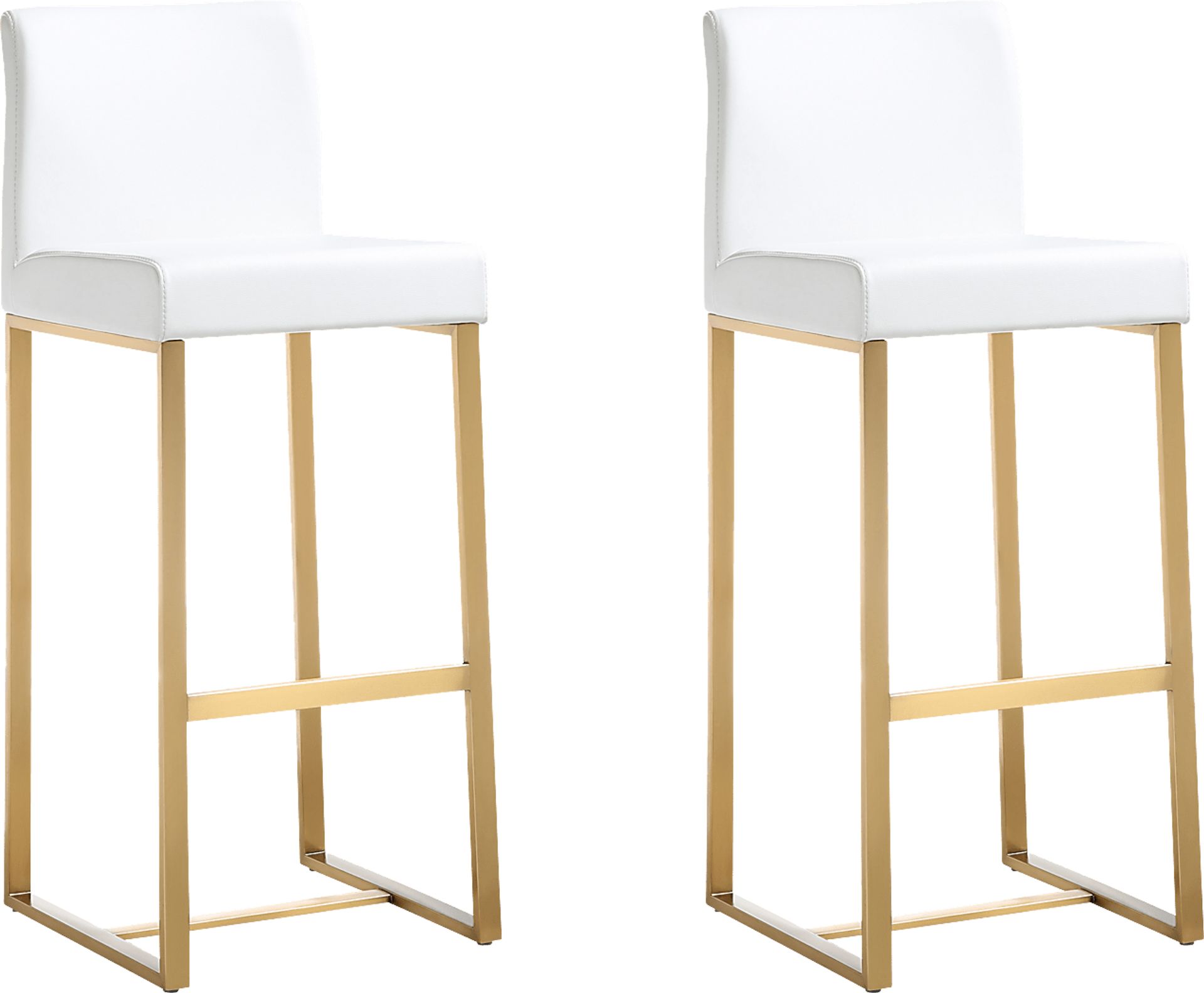 Caliael White Barstool, Set of 2 - Image 1