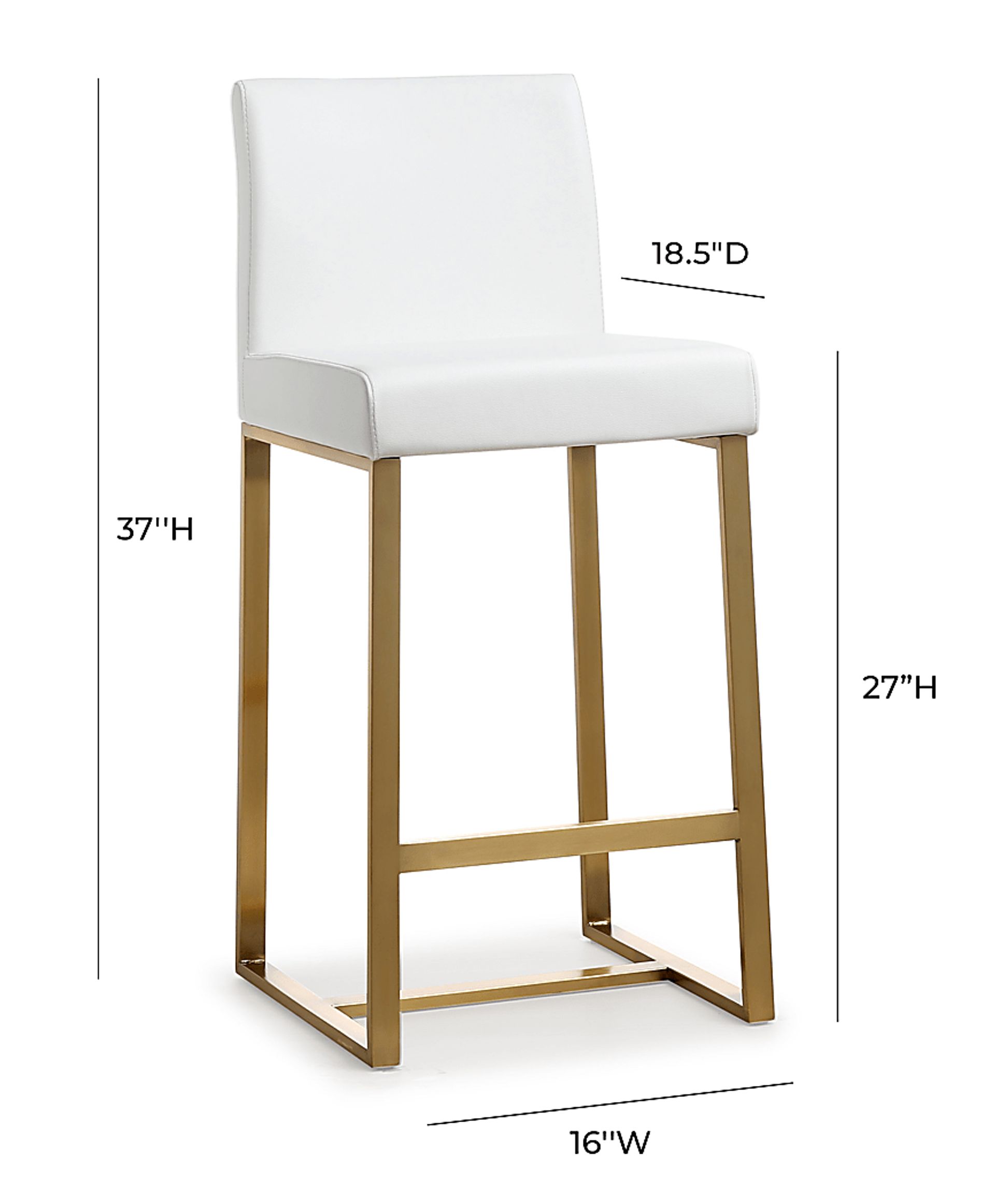 Caliael White Counter Height Stool, Set of 2 - Image 8