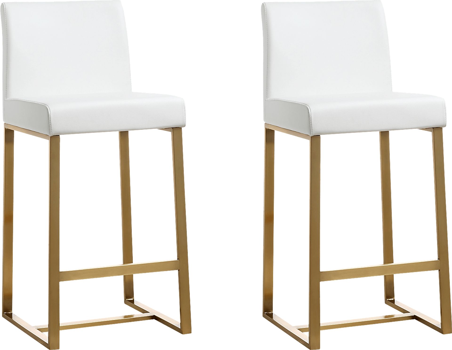 Caliael White Counter Height Stool, Set of 2 - Image 1