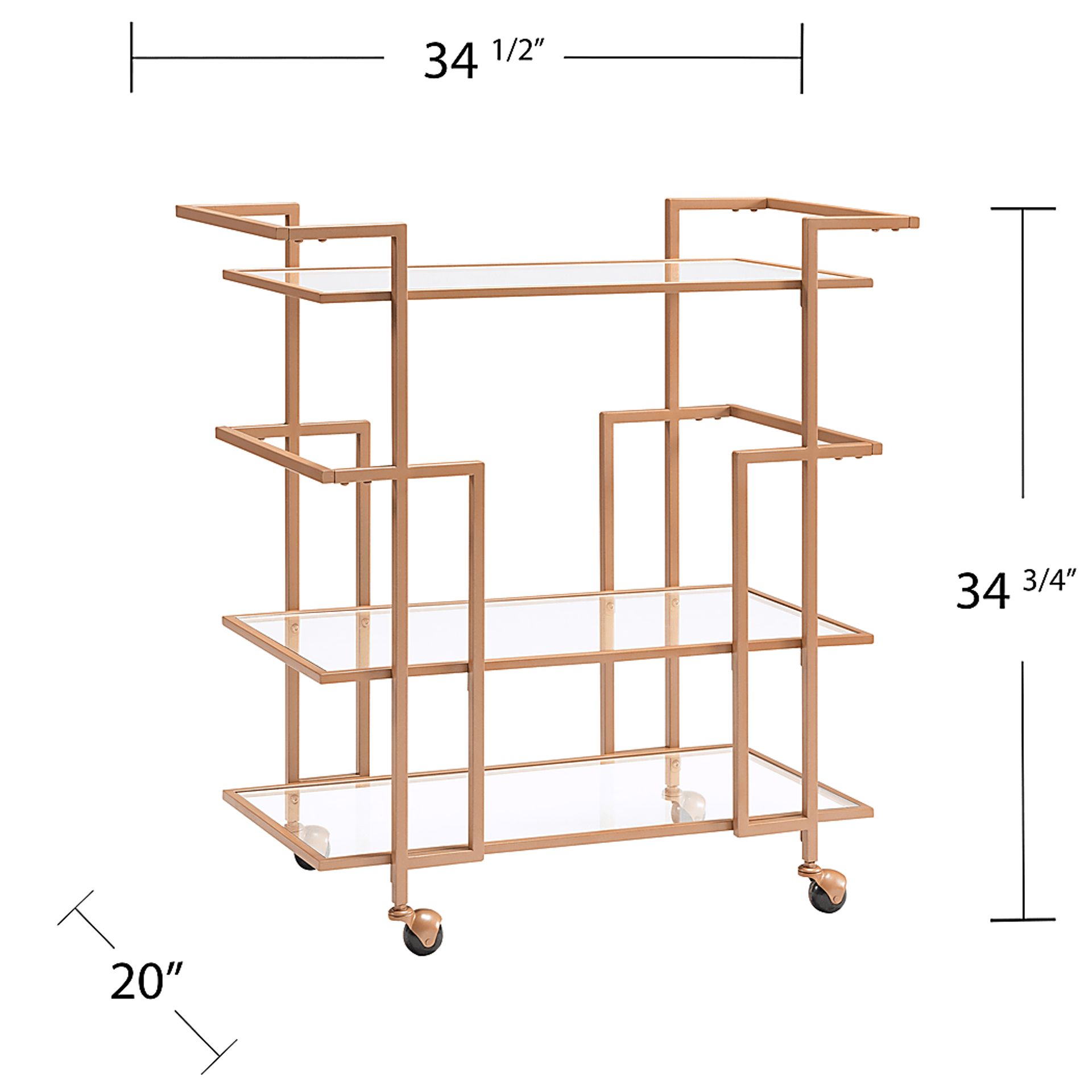 Caliark Copper Bar Cart - Image 5