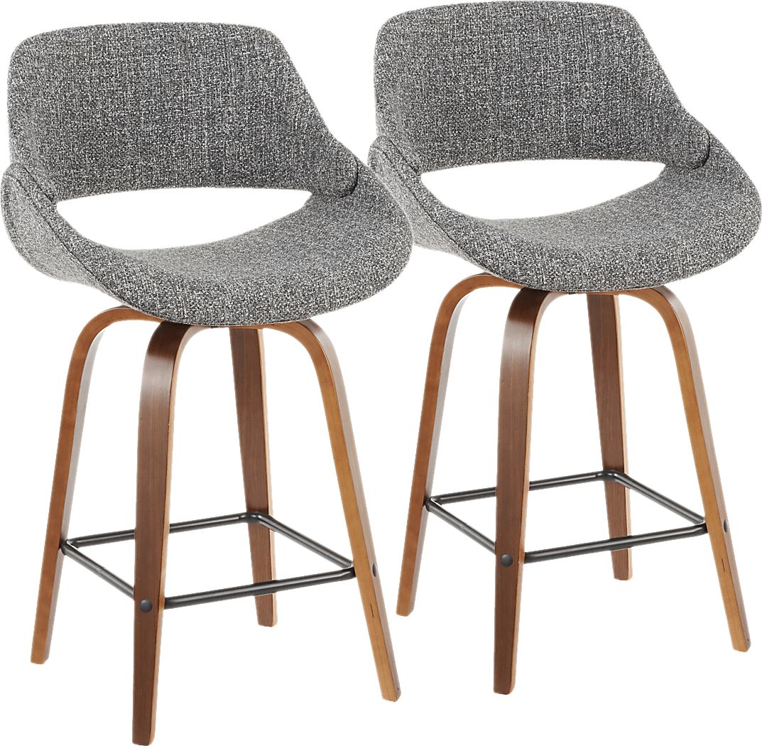 Caliborne Gray Counter Height Stool, Set of 2