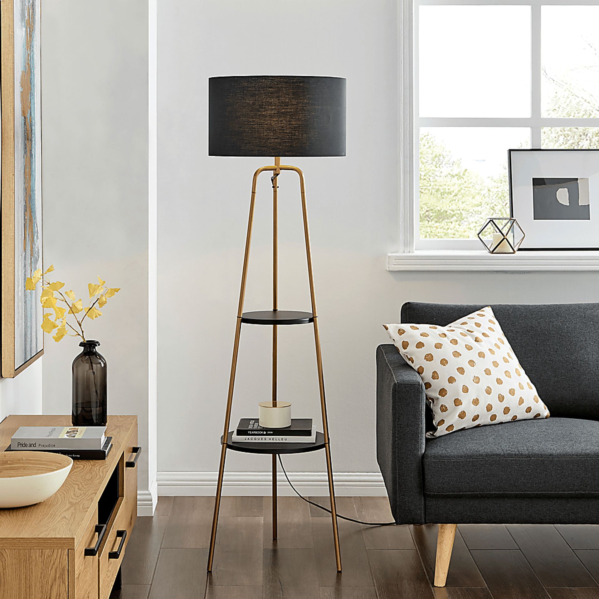 Calidonia Land Black Floor Lamp - Image 2