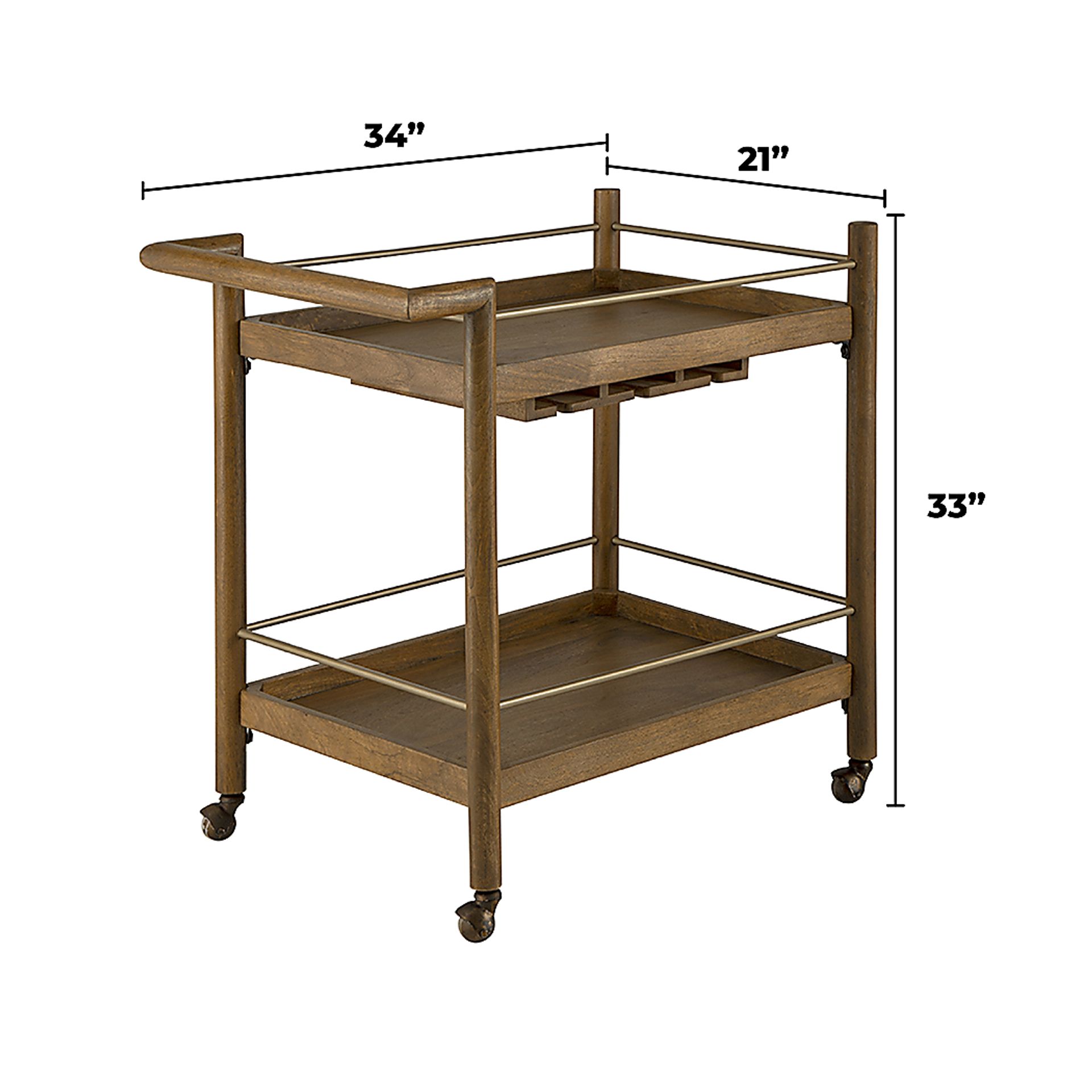 Calie Brown Bar Cart - Image 10