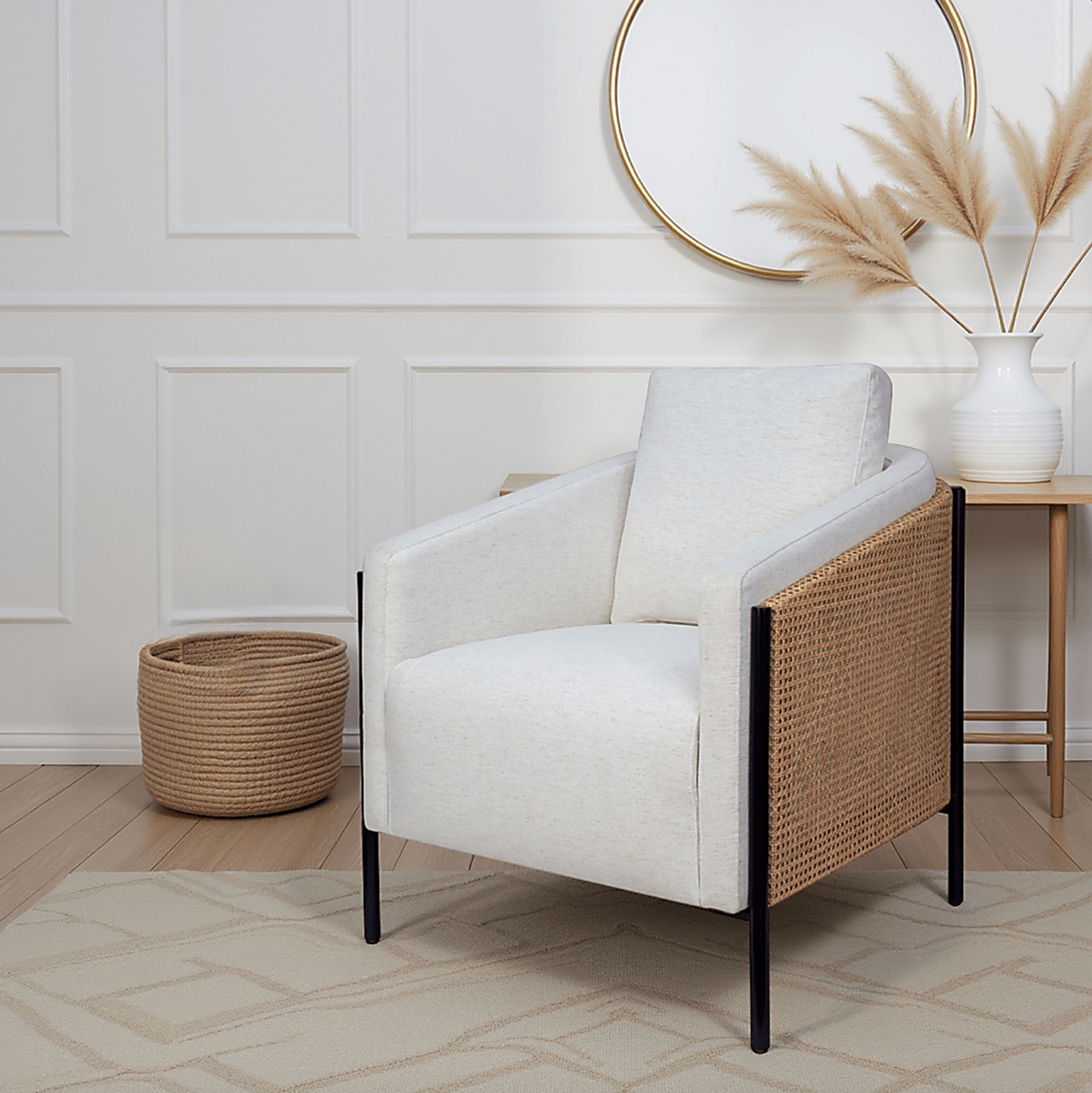 Caligei White Accent Chair - Image 2