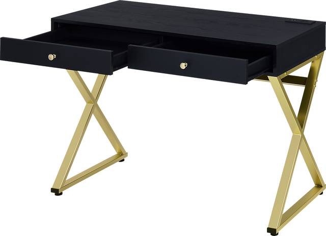 Calinne Black Desk - Thumbnail - Image 2