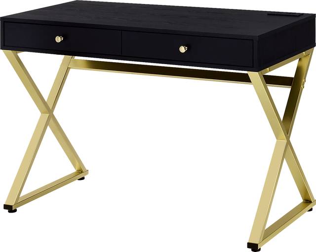Calinne Black Desk - Thumbnail - Image 1