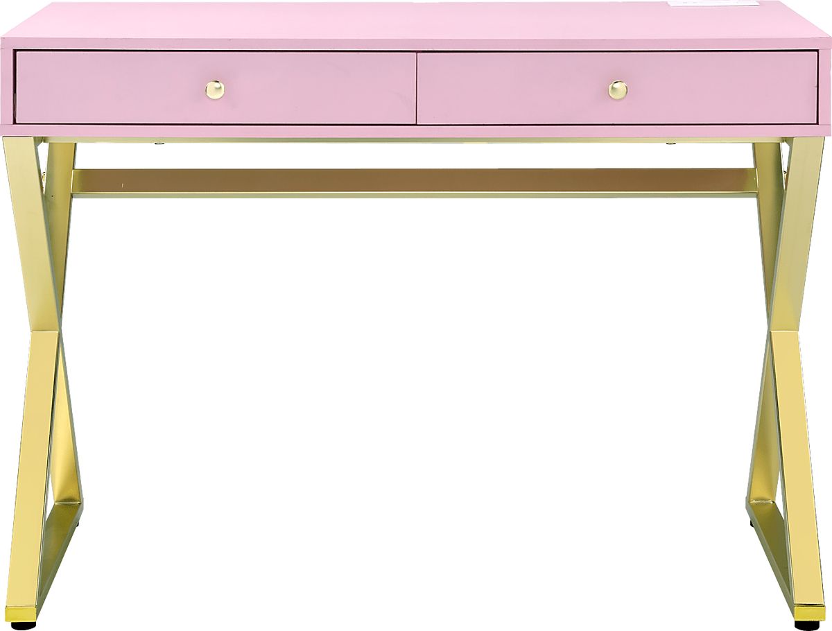 Calinne Pink Colors Desk | Rooms to Go
