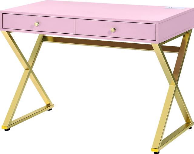 Calinne Pink Desk - Thumbnail - Image 1
