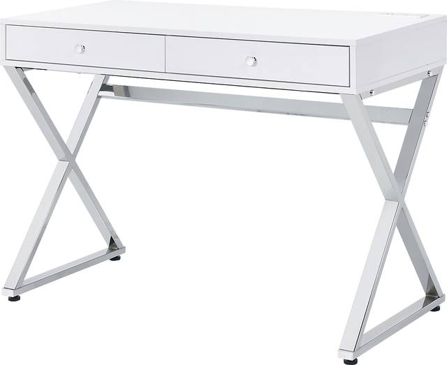 Calinne White Desk - Thumbnail - Image 1