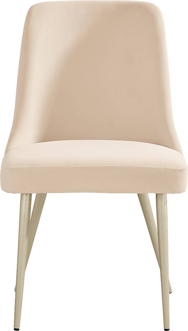 Calisi Brown 5 Pc Round Dining Room with Beige Chairs - Thumbnail - Image 6
