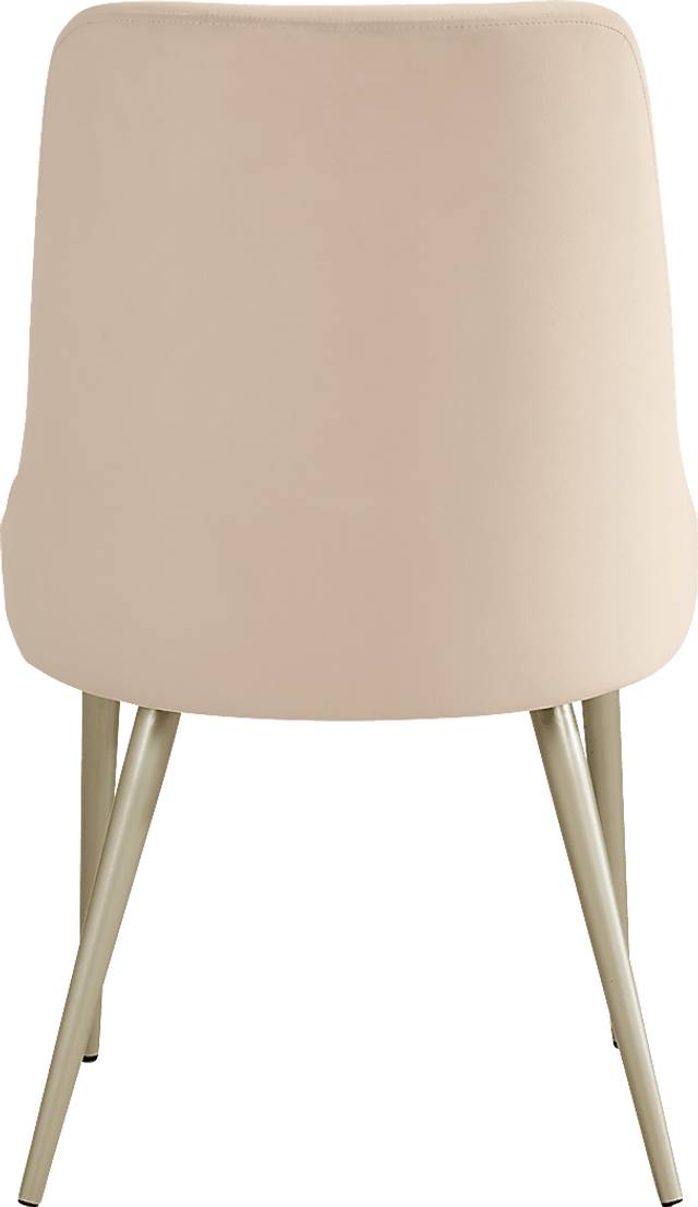 Calisi Brown 5 Pc Round Dining Room with Beige Chairs - Thumbnail - Image 7