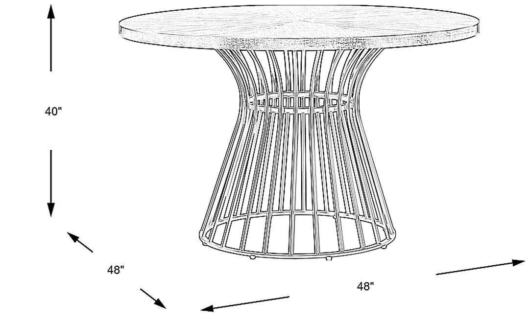 Calisi Brown Round Dining Table