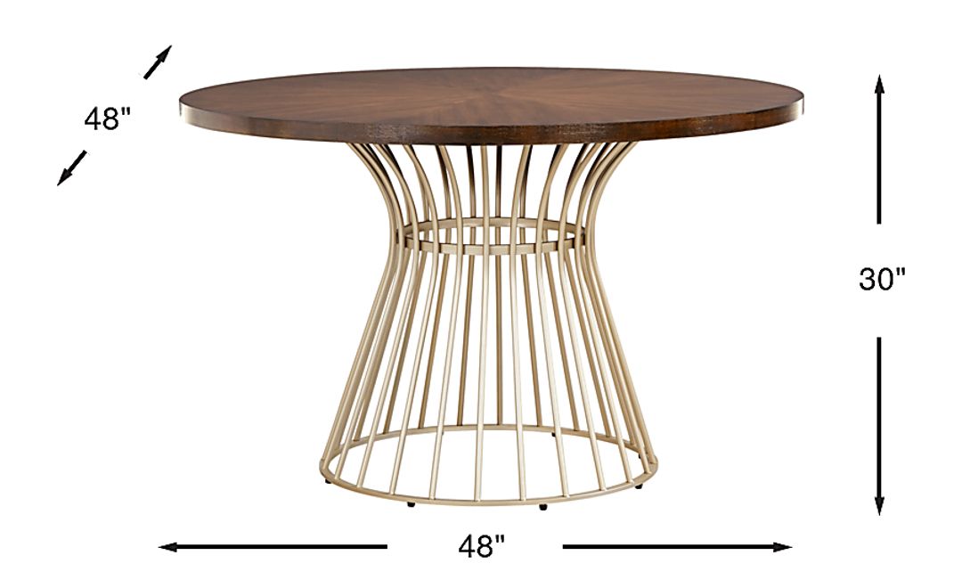 Calisi Brown Round Dining Table