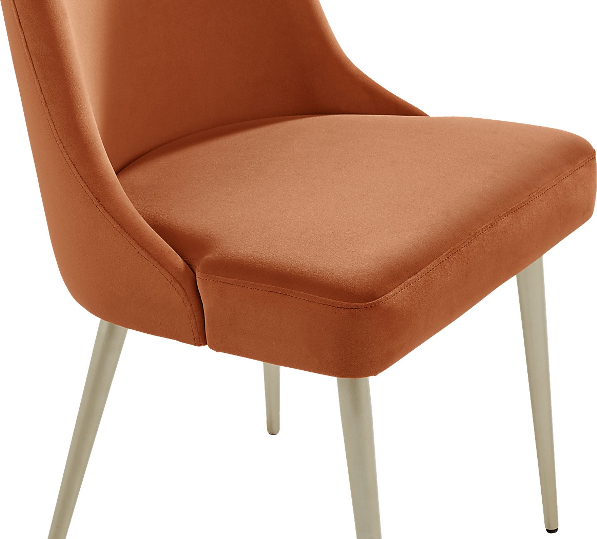 Calisi Brown 5 Pc Round Dining Room with Orange Chairs - Image 8
