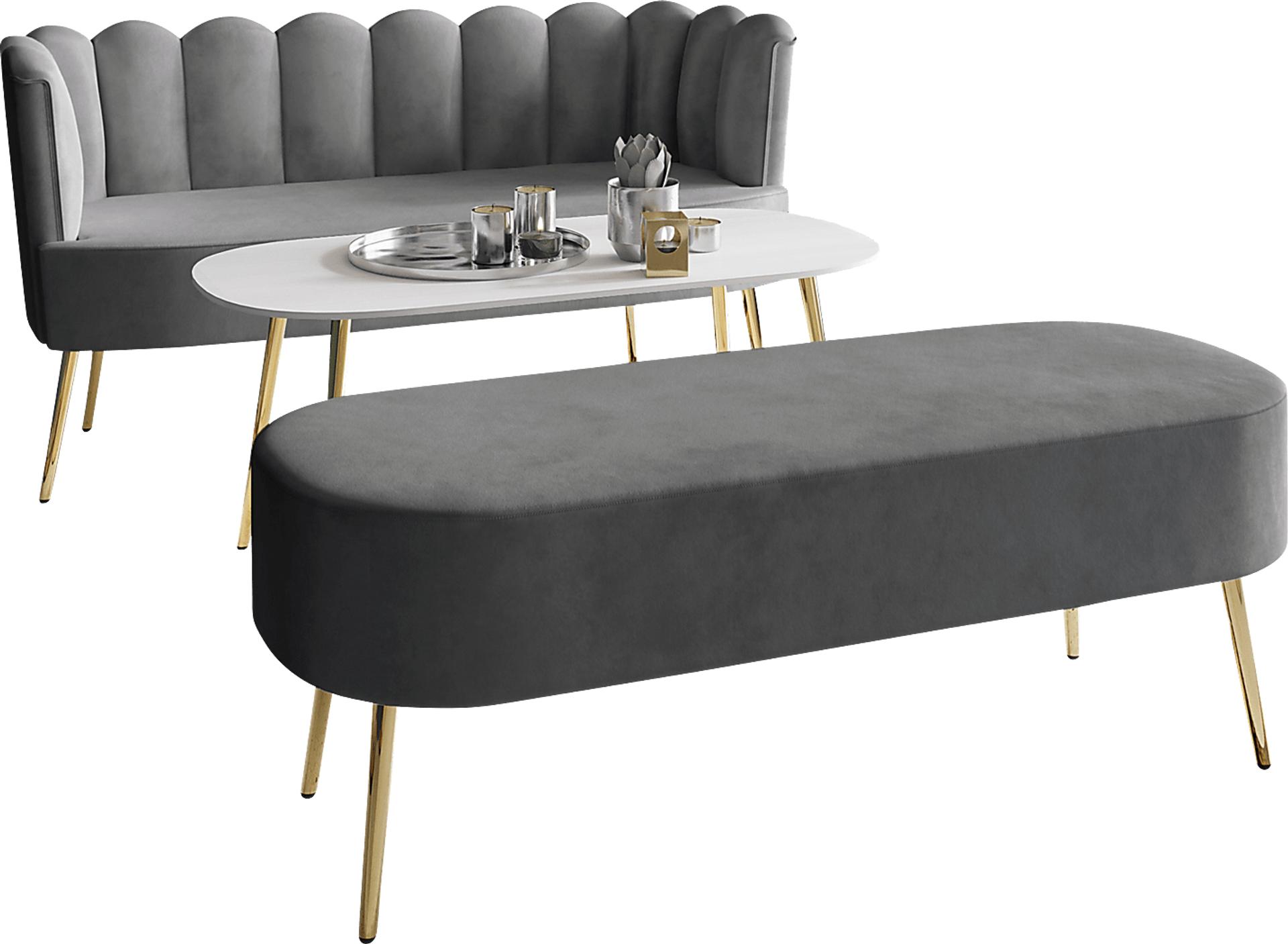 Calista Light Gray Sofa Set