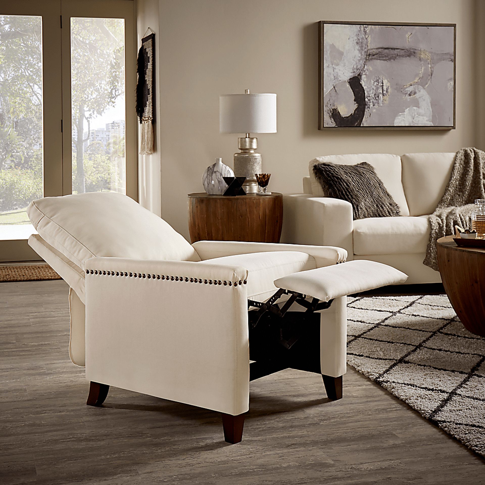 Caliza Beige Pushback Recliner - Image 10
