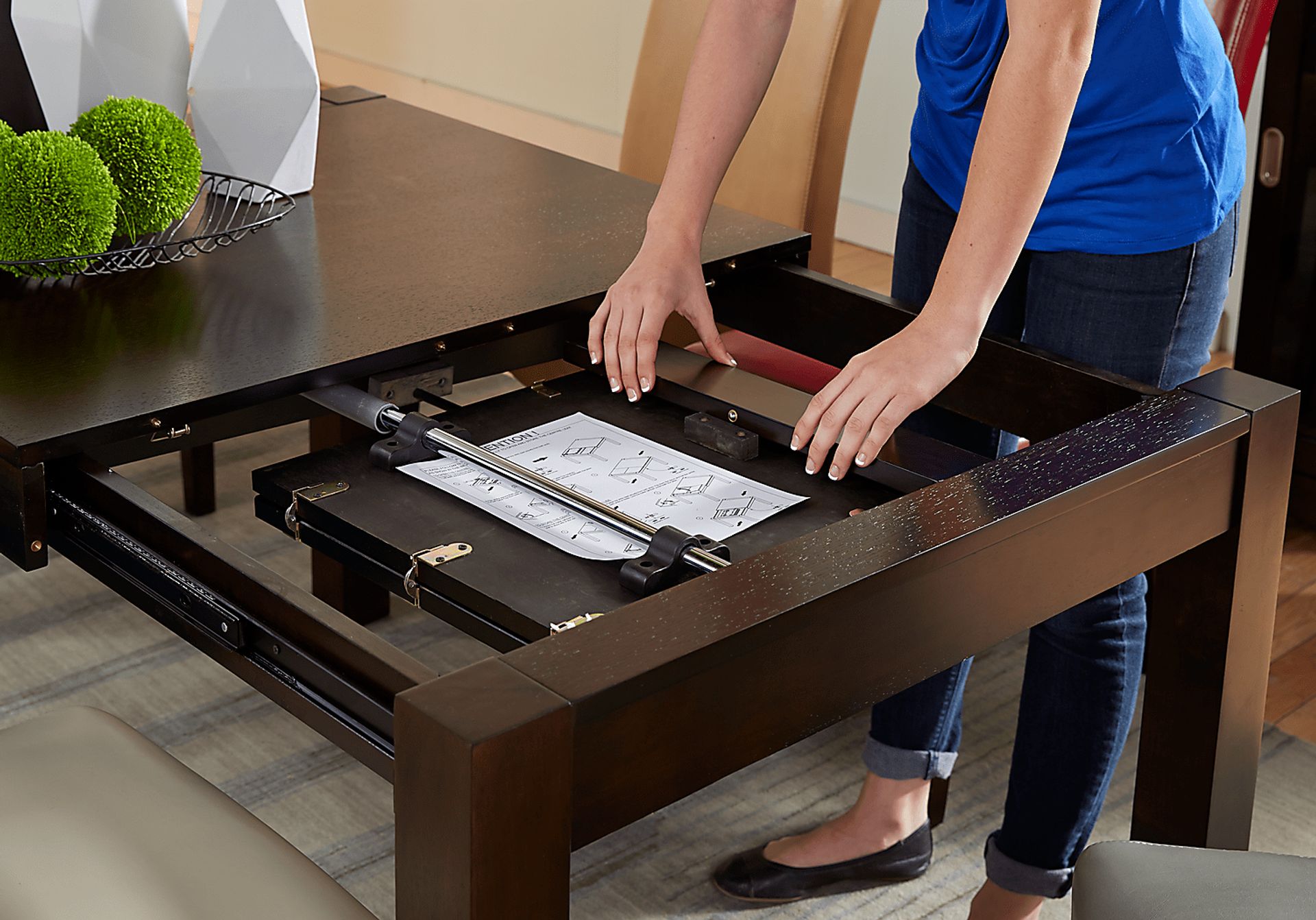Callahan Merlot Square Counter Height Dining Table - Image 5