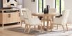 Callen Way Beige 5 Pc Round Dining Room with Upholstered Arm Chairs